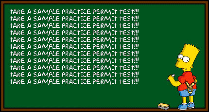 Take A Practice Permit Test! Take a sample permit test the night before the real DMV test!