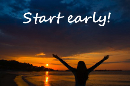 Begin Early! Start studying early, do not put it off till the last minute!