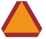 Road Sign - Triangle, Orange, Red Outline | Kentucky Practice Permit Test