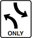 White Rectangular Road Sign Arrows Pointing Left | Illinois Practice Permit Test