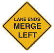 Tennessee Warning Road Signs | Right Lane Ends - Merge Left